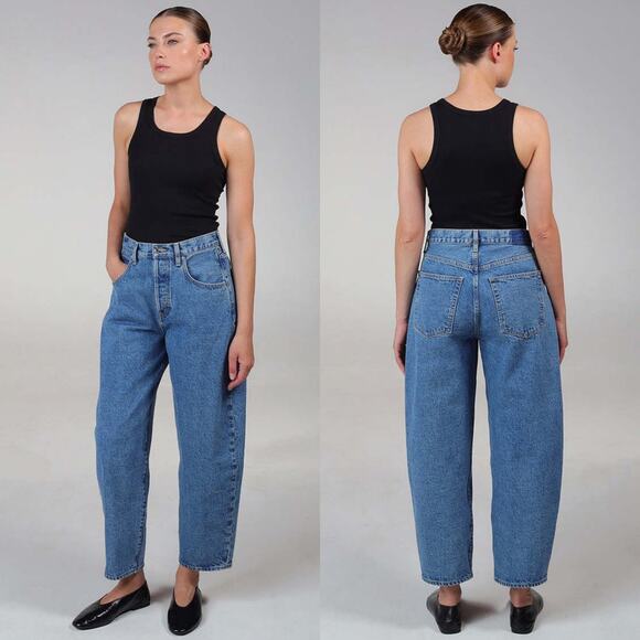 Etica Cassel Ultra High Barrel Jeans Size 30 NWT Bluestone - Picture 1 of 1